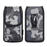 LUXMO Large Vertical Universal Nylon Pouch w/ Dual Card Slots - Grey Camo
